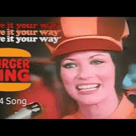 Burger King 1974 lady AI Voice