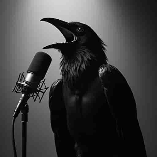a raven cawing Image