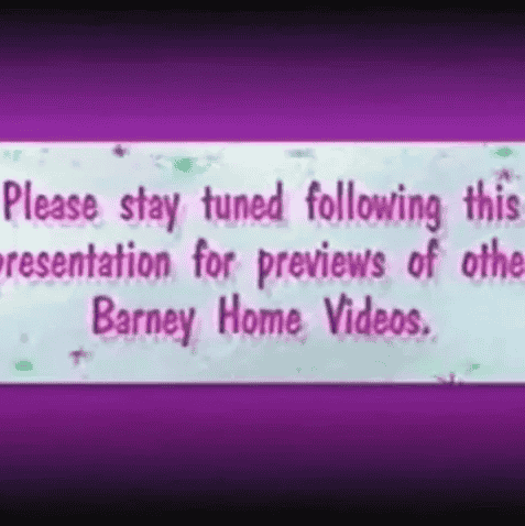 please stay tuned following this presentation for previews of other barney home videos AI Voice