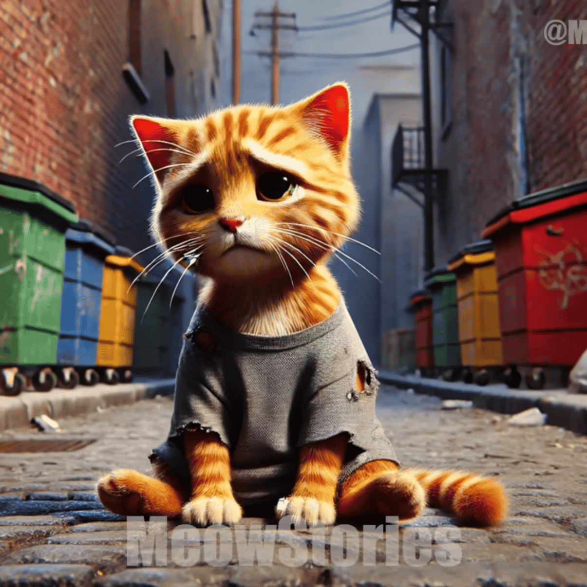 Sad Ai Meow Cat Brainrot Image