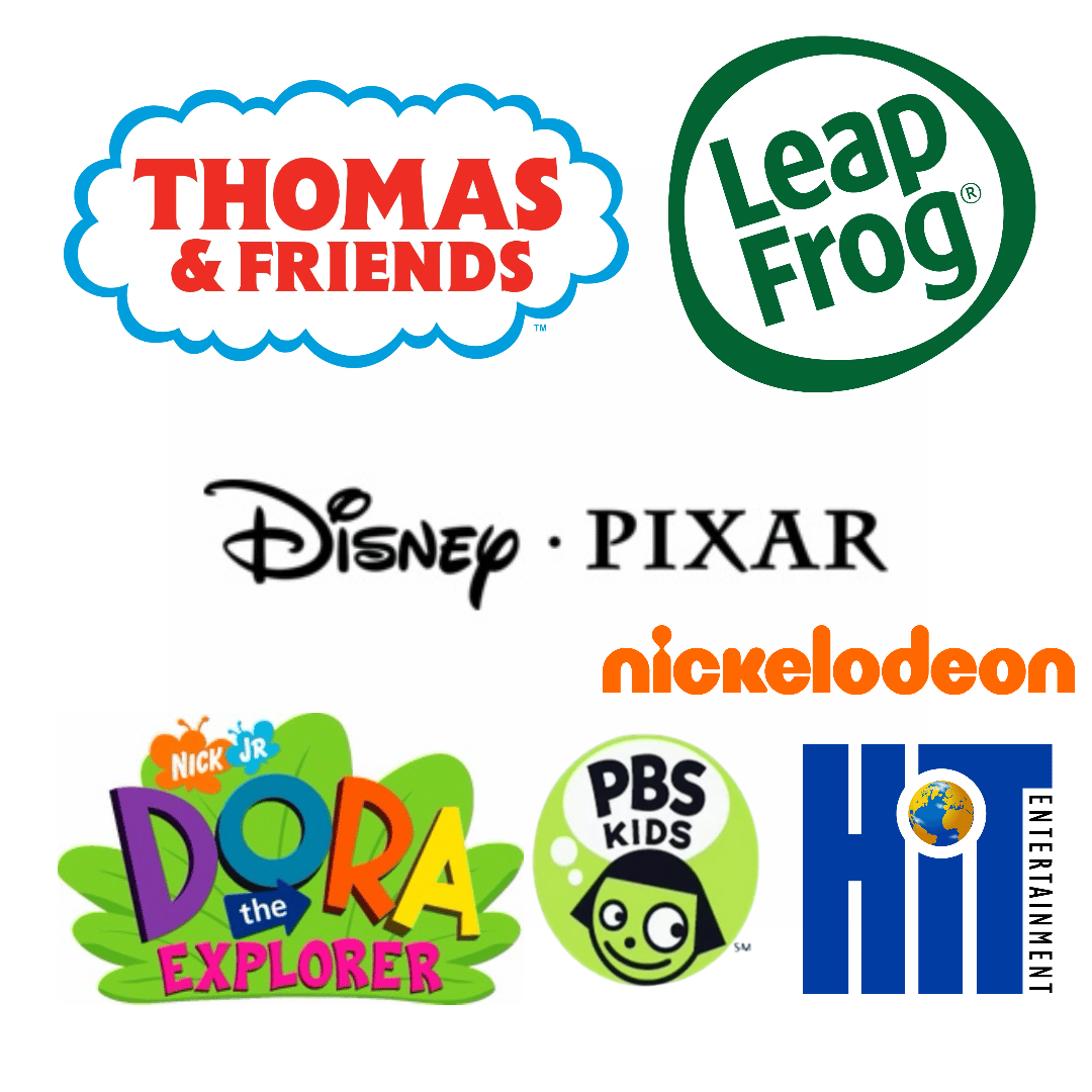 D Pixar, Dora, PBS, Thomas, Nick, & Leapfrog AI Voice