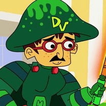 Dark Vegan with helmet off (Johnny Test) AI Voice