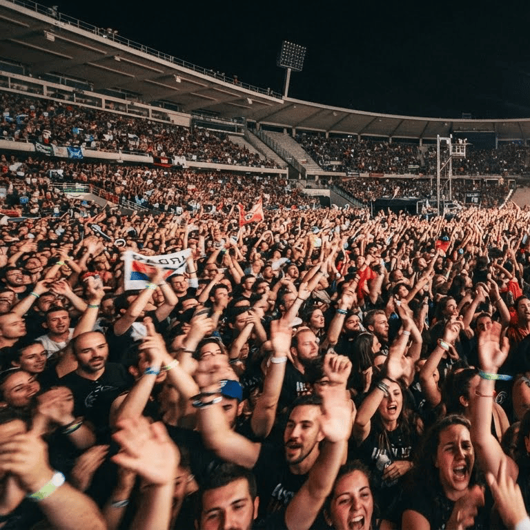 Huge Singing Crowd AI Voice