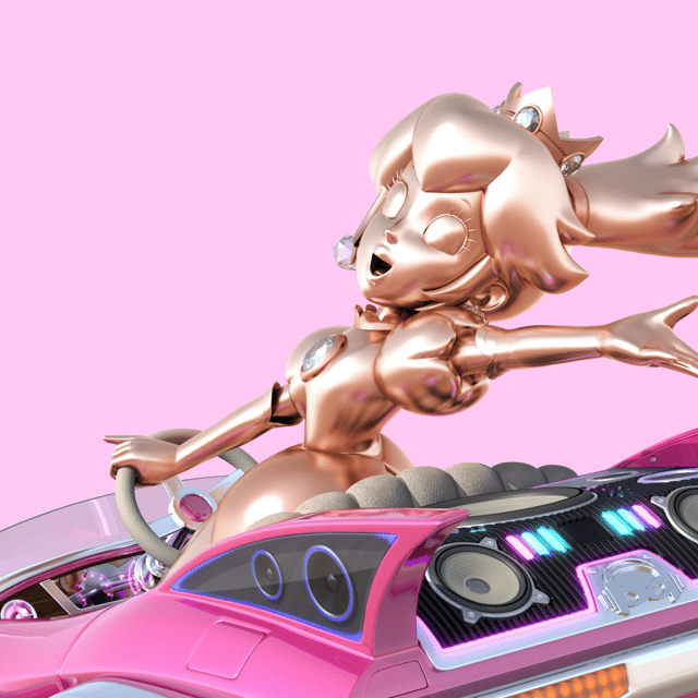 Pink Gold Peach AI Voice